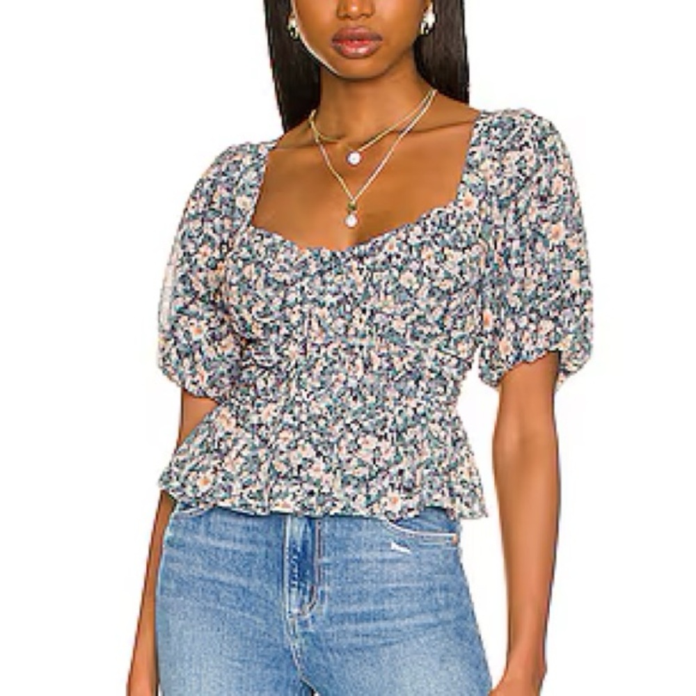 ASTR The Label Clairemont Floral Bustier Top